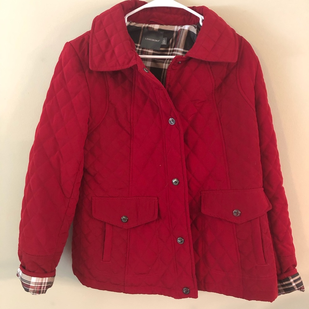 Lanesboro red quilted jacket size L